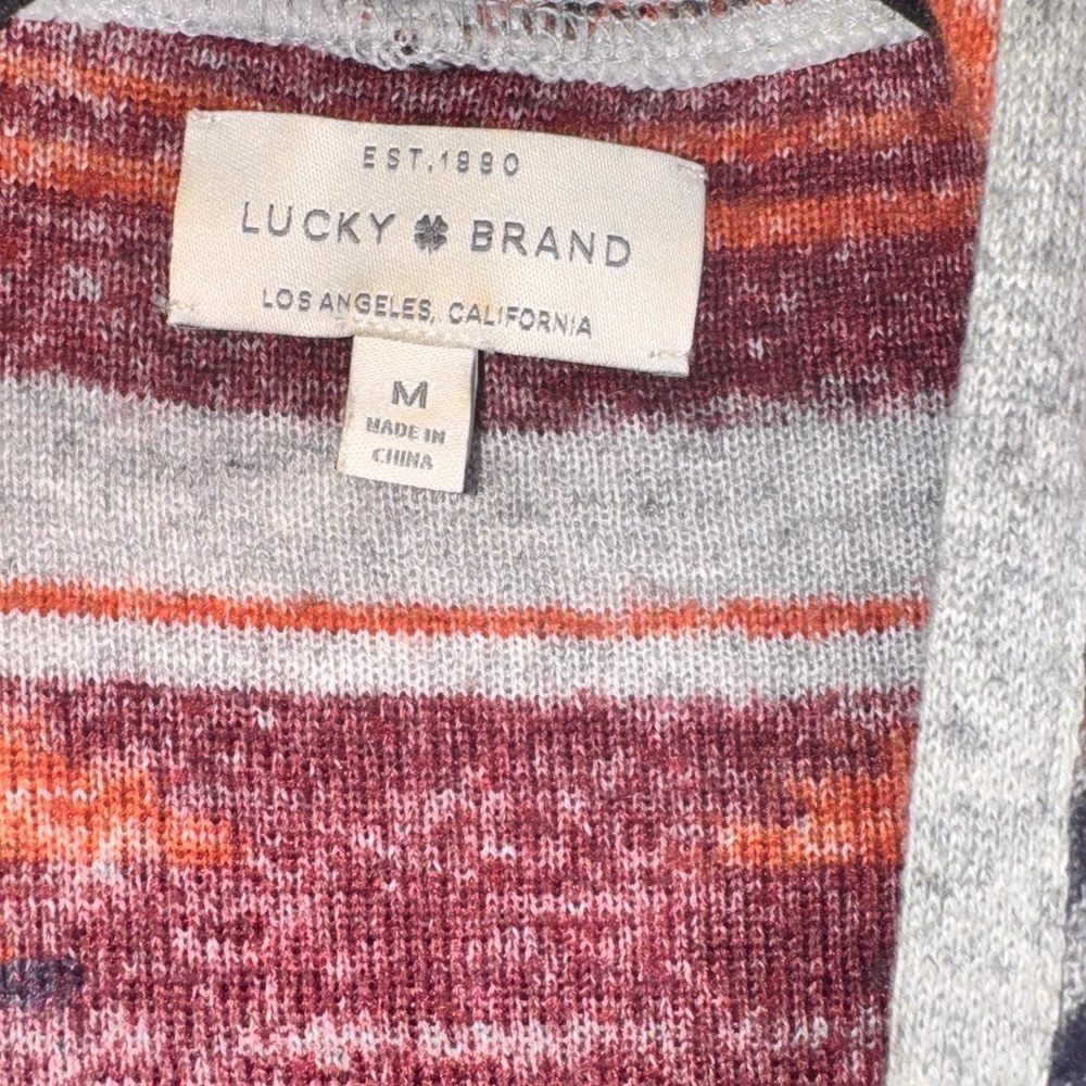 Lucky Brand Orange and Purple Patterned Cardigan - Picture 2 of 5